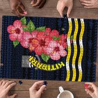 Kiribati Puzzle Tropical Pink Hibiscus Flowers Polynesian Tribal TS04 - Polynesian Pride