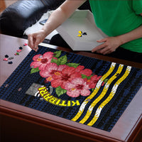 Kiribati Puzzle Tropical Pink Hibiscus Flowers Polynesian Tribal TS04 - Polynesian Pride