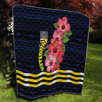 Kiribati Quilt Tropical Pink Hibiscus Flowers Polynesian Tribal TS04 - Polynesian Pride