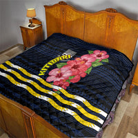 Kiribati Quilt Tropical Pink Hibiscus Flowers Polynesian Tribal TS04 - Polynesian Pride