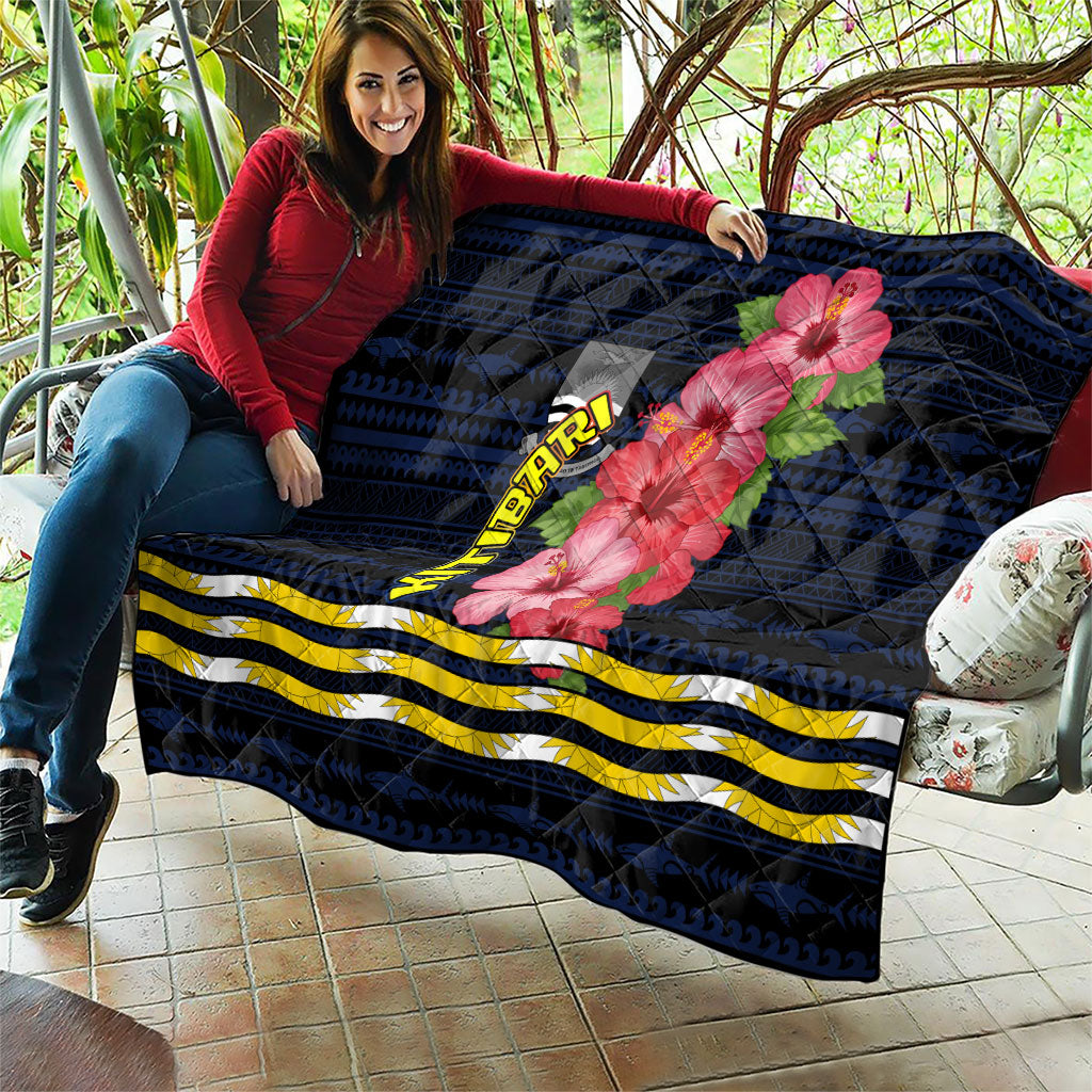 Kiribati Quilt Tropical Pink Hibiscus Flowers Polynesian Tribal TS04 - Polynesian Pride