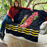 Kiribati Quilt Tropical Pink Hibiscus Flowers Polynesian Tribal TS04 - Polynesian Pride