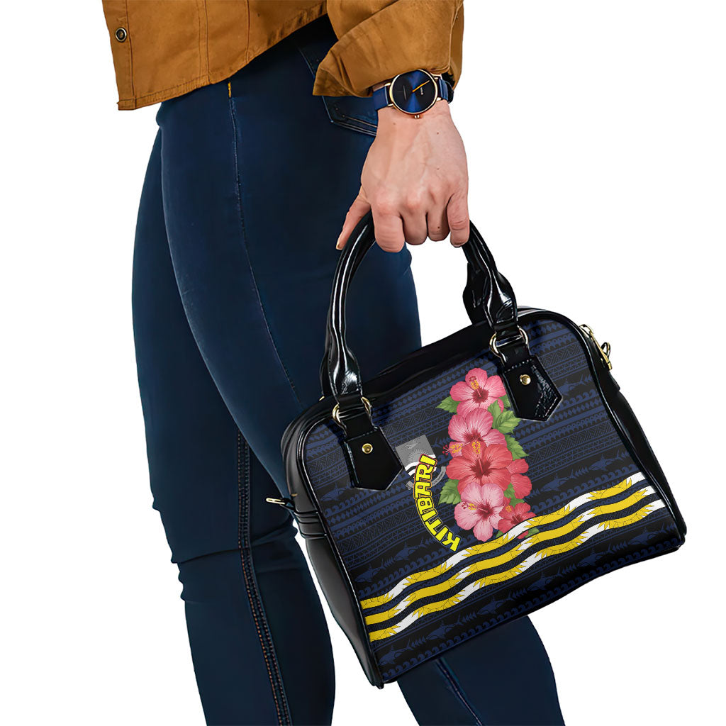 Kiribati Shoulder Handbag Tropical Pink Hibiscus Flowers Polynesian Tribal TS04 - Polynesian Pride