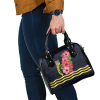 Kiribati Shoulder Handbag Tropical Pink Hibiscus Flowers Polynesian Tribal TS04 - Polynesian Pride