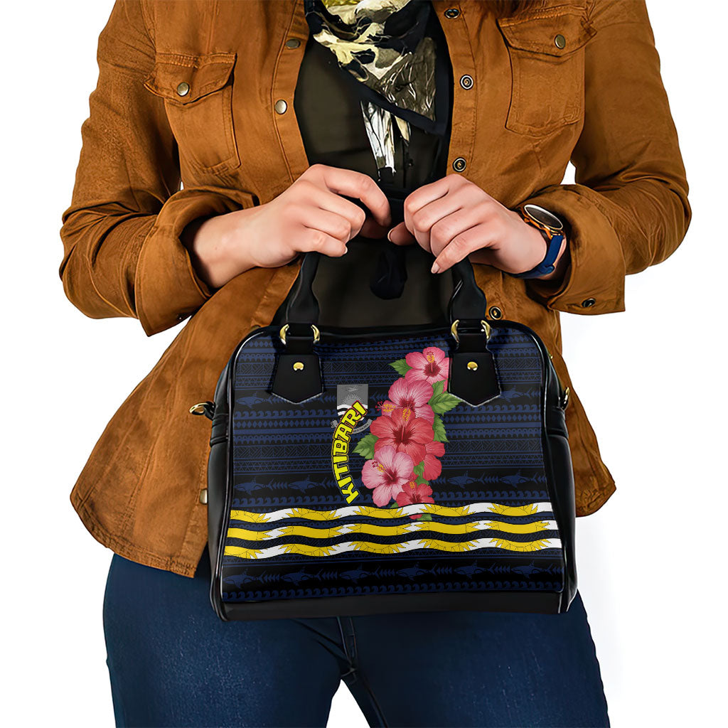 Kiribati Shoulder Handbag Tropical Pink Hibiscus Flowers Polynesian Tribal TS04 - Polynesian Pride