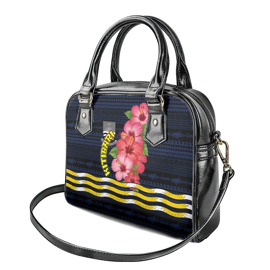 Kiribati Shoulder Handbag Tropical Pink Hibiscus Flowers Polynesian Tribal TS04 - Polynesian Pride