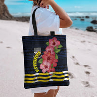 Kiribati Tote Bag Tropical Pink Hibiscus Flowers Polynesian Tribal TS04 - Polynesian Pride
