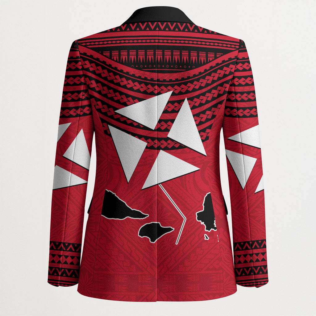 Wallis And Futuna Blazer Polynesian Tattoo Flag Map