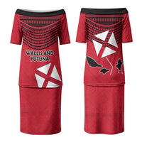 Wallis And Futuna Couples Matching Puletasi and Hawaiian Shirt Polynesian Tattoo Flag Map