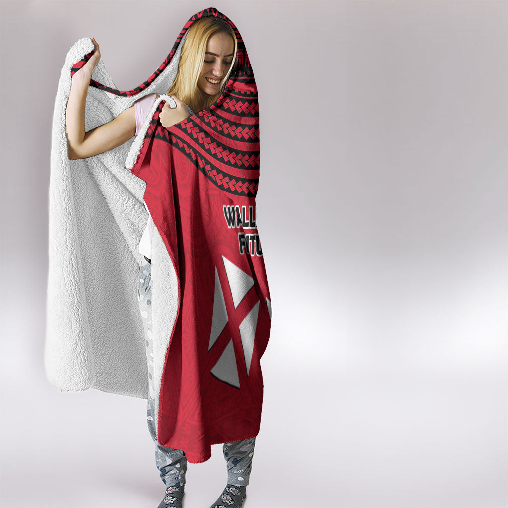 Wallis And Futuna Hooded Blanket Polynesian Tattoo Flag Map