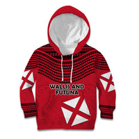 Wallis And Futuna Kid Hoodie Polynesian Tattoo Flag Map