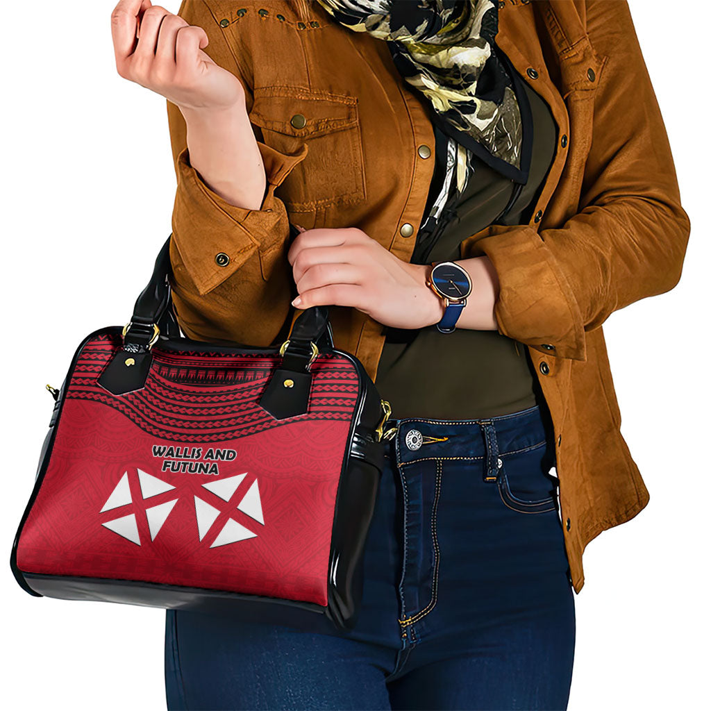 Wallis And Futuna Shoulder Handbag Polynesian Tattoo Flag Map