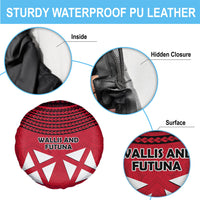 Wallis And Futuna Spare Tire Cover Polynesian Tattoo Flag Map