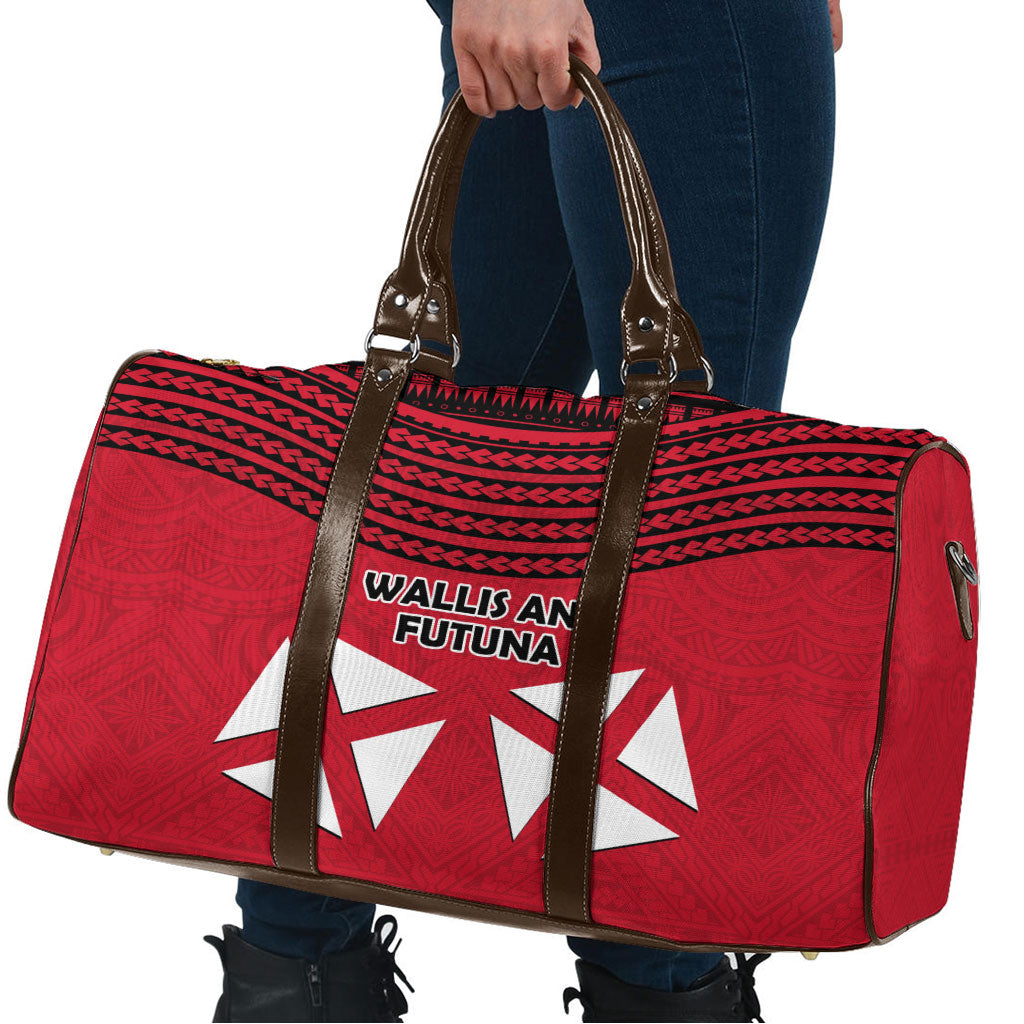 Wallis And Futuna Travel Bag Polynesian Tattoo Flag Map