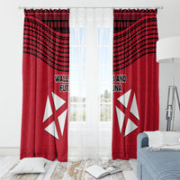 Wallis And Futuna Window Curtain Polynesian Tattoo Flag Map