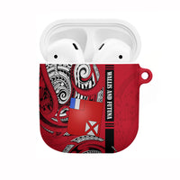 Wallis And Futuna AirPods Case Tribal Polynesian Tattoo Flag Motif