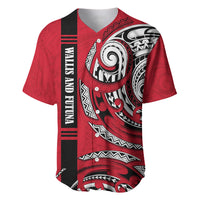 Wallis And Futuna Baseball Jersey Tribal Polynesian Tattoo Flag Motif