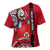 Wallis And Futuna Cross Shoulder Shirt Tribal Polynesian Tattoo Flag Motif