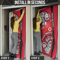 Wallis And Futuna Door Cover Tribal Polynesian Tattoo Flag Motif