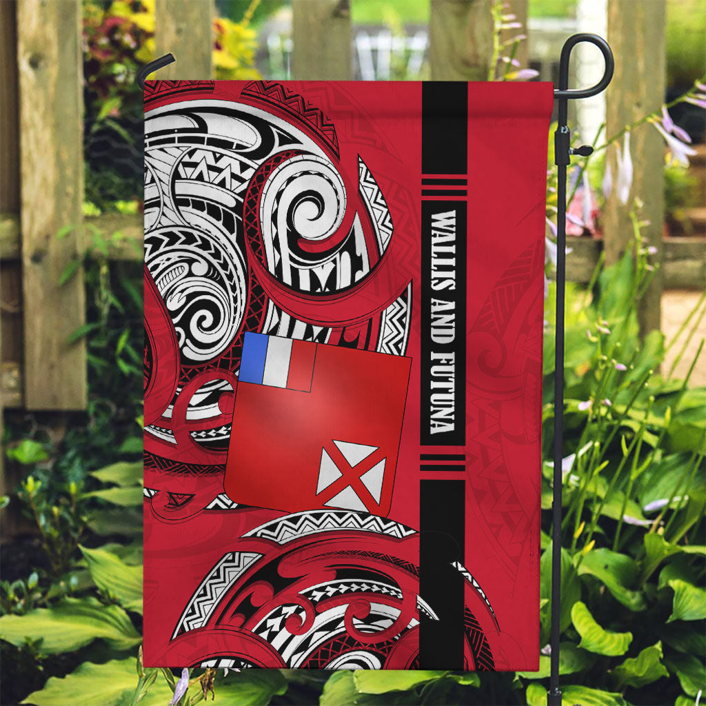 Wallis And Futuna Garden Flag Tribal Polynesian Tattoo Flag Motif