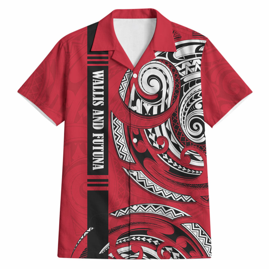 Wallis And Futuna Hawaiian Shirt Tribal Polynesian Tattoo Flag Motif