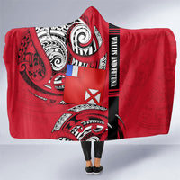 Wallis And Futuna Hooded Blanket Tribal Polynesian Tattoo Flag Motif