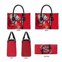 Wallis And Futuna Leather Bag Tribal Polynesian Tattoo Flag Motif