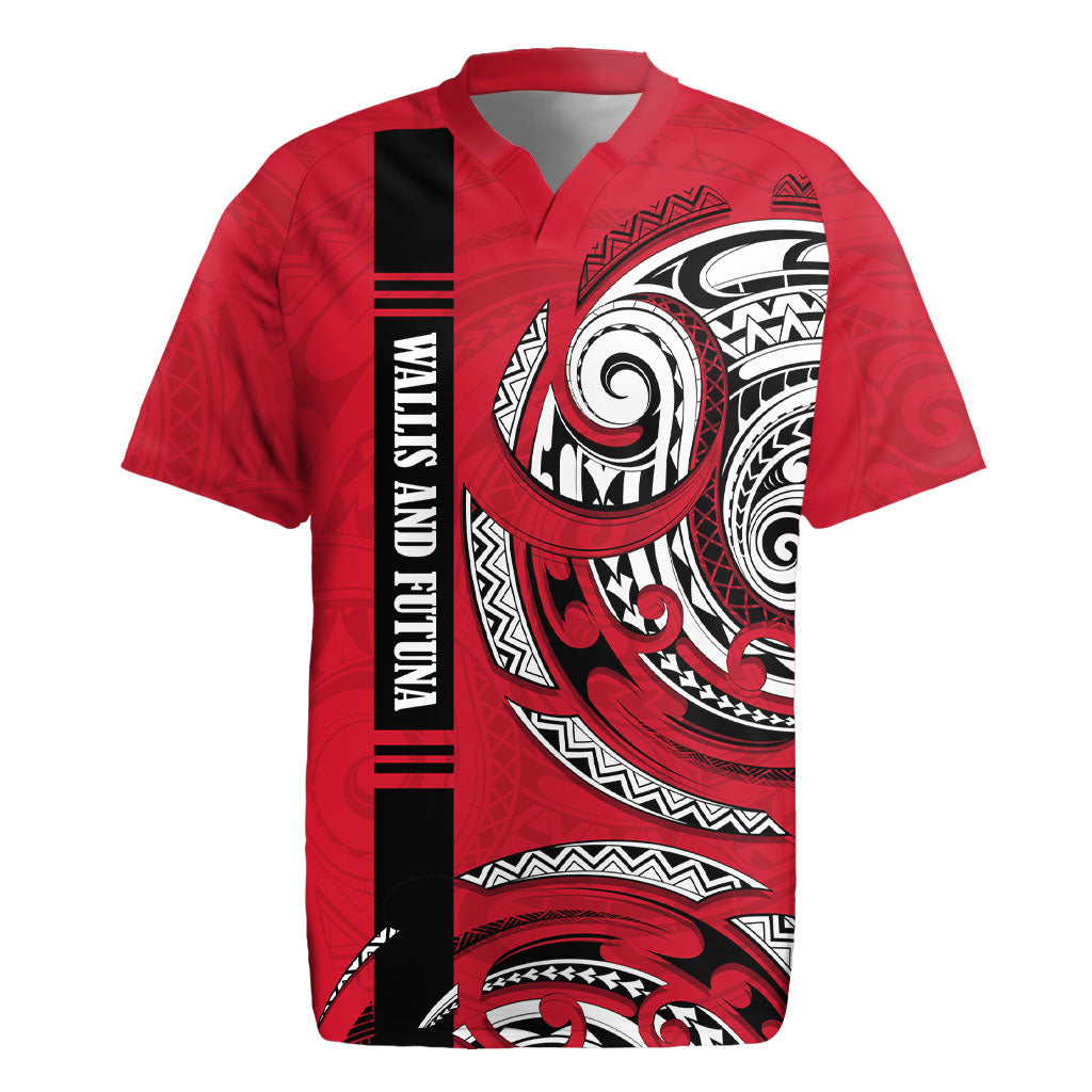 Wallis And Futuna Rugby Jersey Tribal Polynesian Tattoo Flag Motif