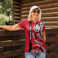 Wallis And Futuna Women Polo Shirt Tribal Polynesian Tattoo Flag Motif