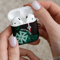 Wallis And Futuna AirPods Case Tribal Polynesian Tattoo Heritage Cross Flag