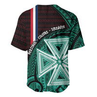 Wallis And Futuna Baseball Jersey Tribal Polynesian Tattoo Heritage Cross Flag