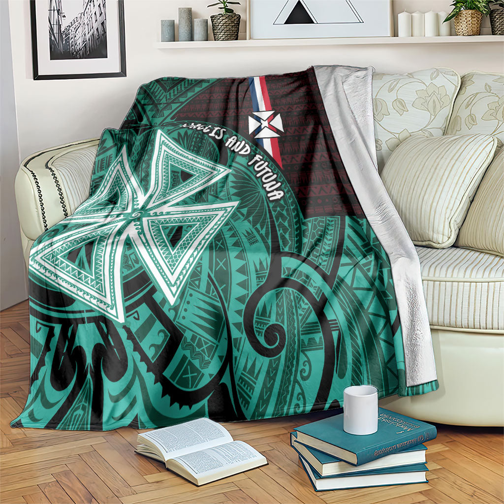 Wallis And Futuna Blanket Tribal Polynesian Tattoo Heritage Cross Flag TS04 Green Black - Polynesian Pride