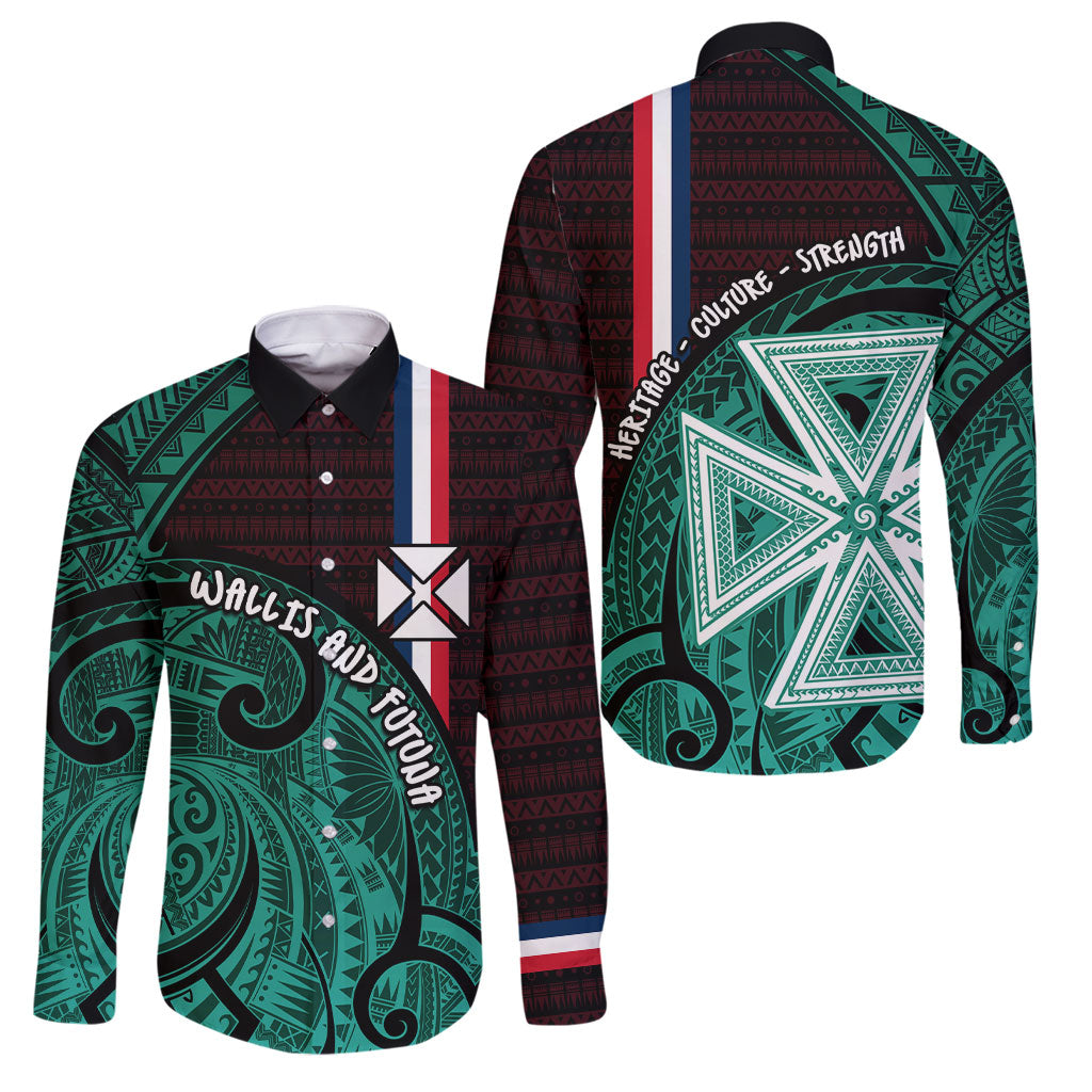 Wallis And Futuna Family Matching Mermaid Dress and Hawaiian Shirt Tribal Polynesian Tattoo Heritage Cross Flag