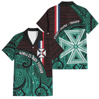 Wallis And Futuna Family Matching Tank Maxi Dress and Hawaiian Shirt Tribal Polynesian Tattoo Heritage Cross Flag