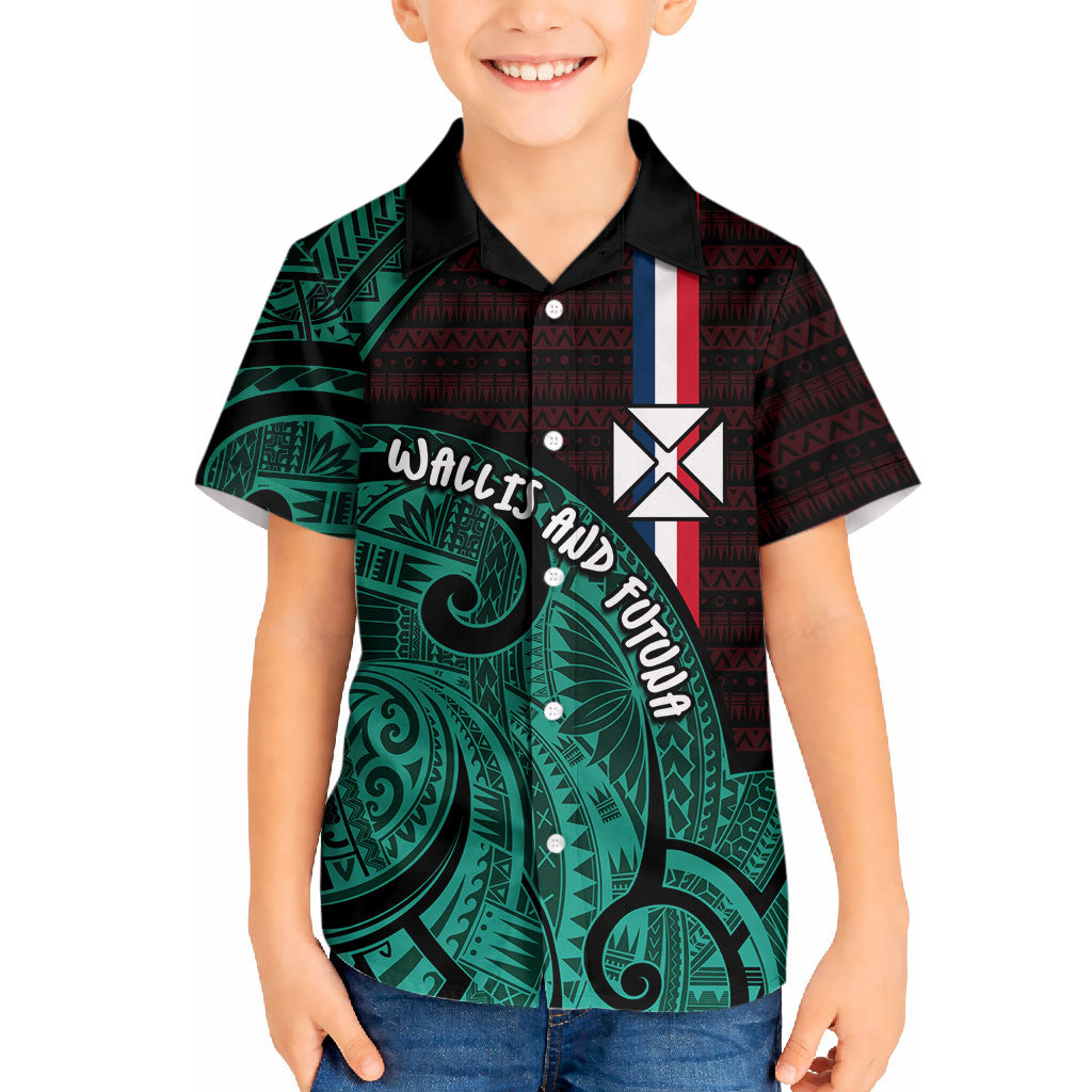 Wallis And Futuna Hawaiian Shirt Tribal Polynesian Tattoo Heritage Cross Flag