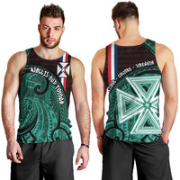 Wallis And Futuna Men Tank Top Tribal Polynesian Tattoo Heritage Cross Flag
