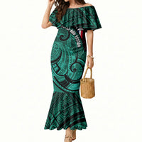 Wallis And Futuna Mermaid Dress Tribal Polynesian Tattoo Heritage Cross Flag