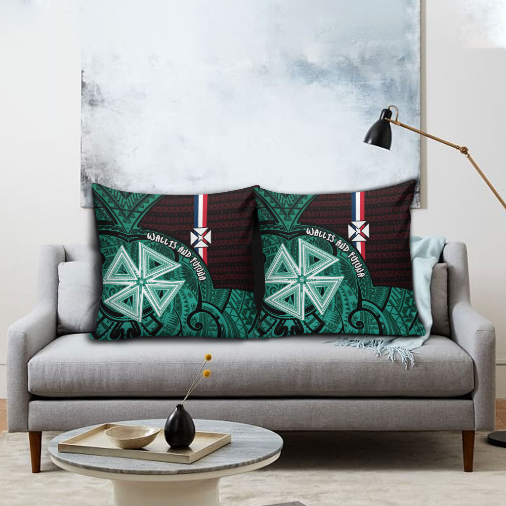 Wallis And Futuna Pillow Cover Tribal Polynesian Tattoo Heritage Cross Flag