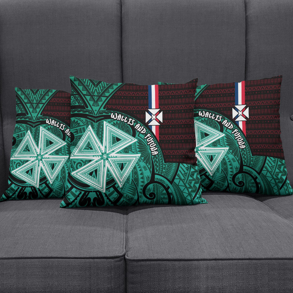 Wallis And Futuna Pillow Cover Tribal Polynesian Tattoo Heritage Cross Flag
