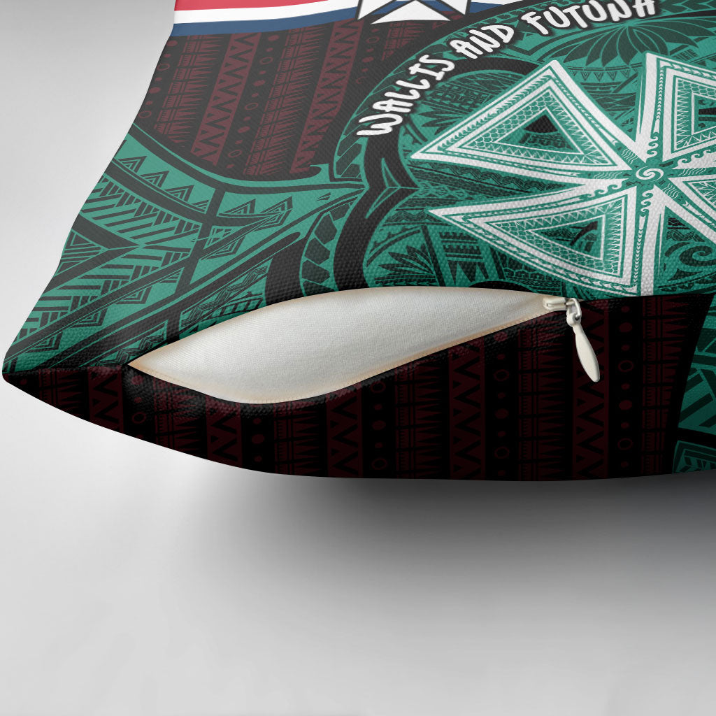 Wallis And Futuna Pillow Cover Tribal Polynesian Tattoo Heritage Cross Flag