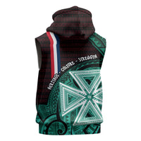 Wallis And Futuna Sleeveless Hoodie Tribal Polynesian Tattoo Heritage Cross Flag