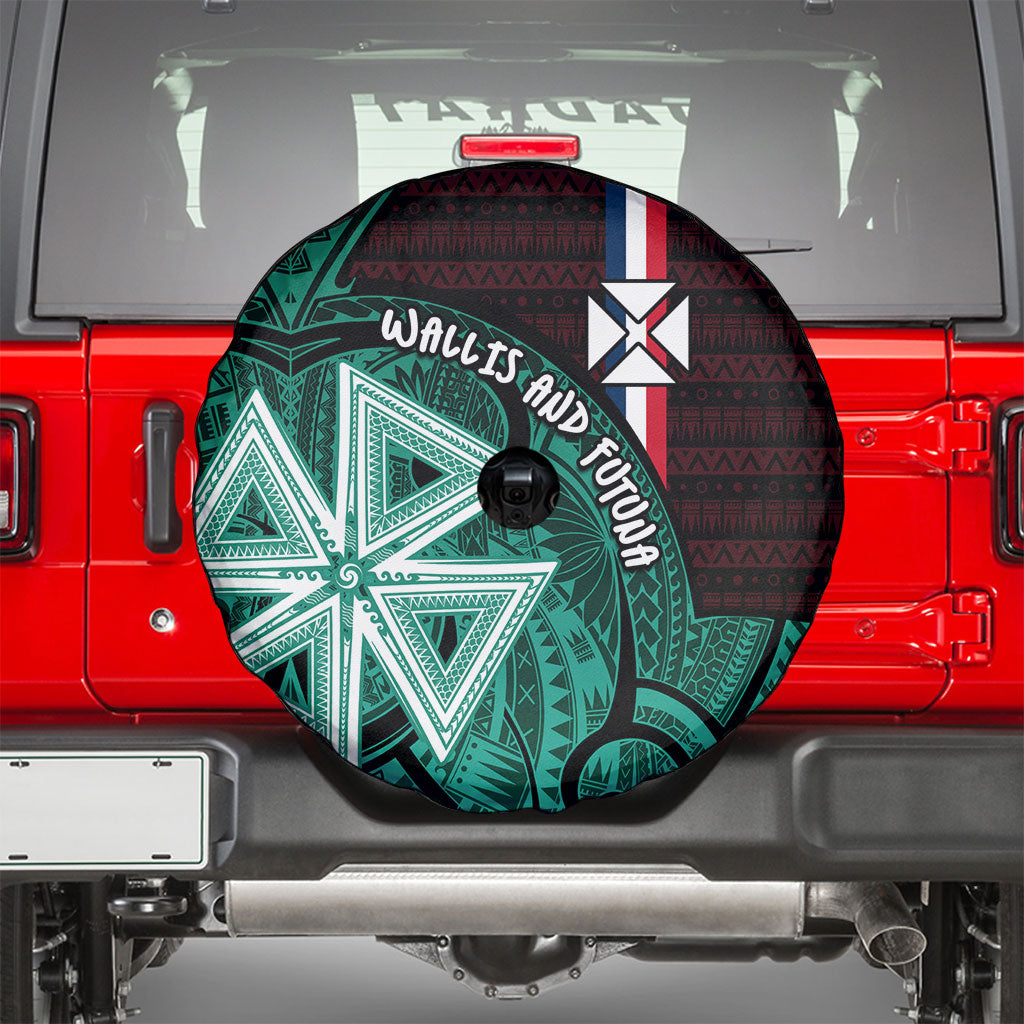Wallis And Futuna Spare Tire Cover Tribal Polynesian Tattoo Heritage Cross Flag