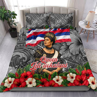 Queen Liliuokalani Hawaiian Flag Bedding Set Polynesian Tribal Pattern And Tropical Hibiscus TS04 - Polynesian Pride