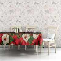Queen Liliuokalani Hawaiian Flag Tablecloth Polynesian Tribal Pattern And Tropical Hibiscus TS04 - Polynesian Pride