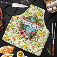Hawaiian Piko Threads Of Paradise Aloha Apron Tropical Hibiscus Plumeria