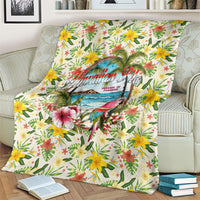 Hawaiian Piko Threads Of Paradise Aloha Blanket Tropical Hibiscus Plumeria