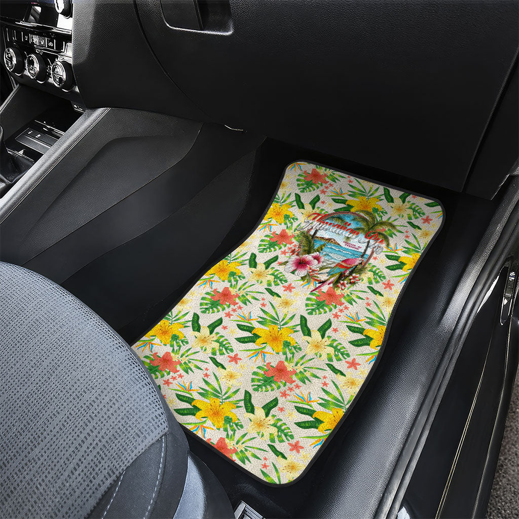 Hawaiian Piko Threads Of Paradise Aloha Car Mats Tropical Hibiscus Plumeria