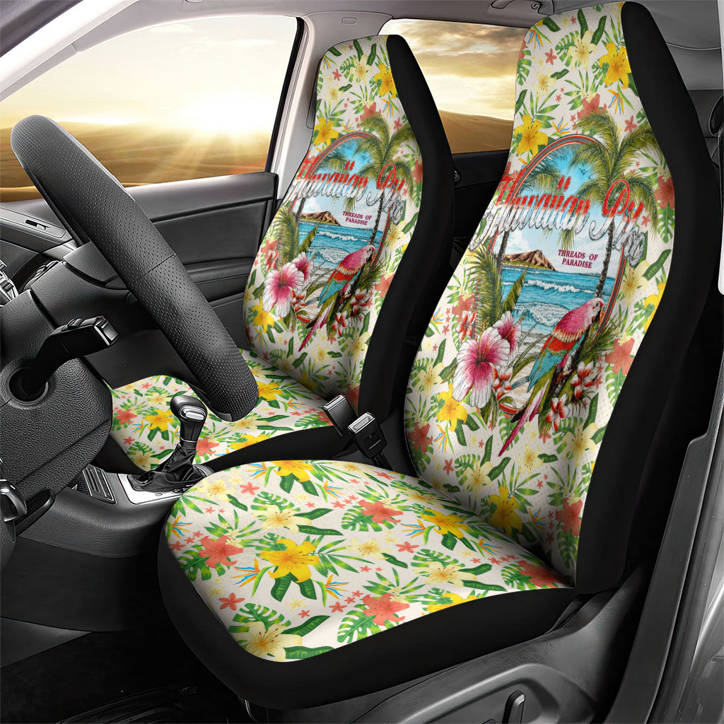 Hawaiian Piko Threads Of Paradise Aloha Car Seat Cover Tropical Hibiscus Plumeria