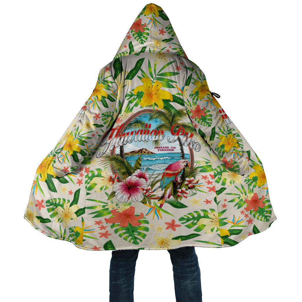 Hawaiian Piko Threads Of Paradise Aloha Cloak Tropical Hibiscus Plumeria