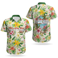Hawaiian Piko Threads Of Paradise Aloha Couples Matching Short Sleeve Bodycon Dress and Hawaiian Shirt Tropical Hibiscus Plumeria